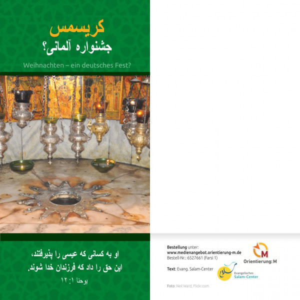 Evangelistische Faltkarten: Weihnachten - Ein deutsches Fest?, Persisch-Deutsch - 5er Pack